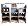 RUINED CITY BLOCK BUILDING 3 - FOUR  STORY Pre painted Laser cut 28mm WWII FRONTLINE GAMES