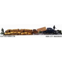Large City Barricades (2) 28mm WWII Terrain FRONTLINE GAMES