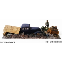 Large City Barricades (2) 28mm WWII Terrain FRONTLINE GAMES