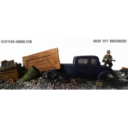 Large City Barricades (2) 28mm WWII Terrain FRONTLINE GAMES