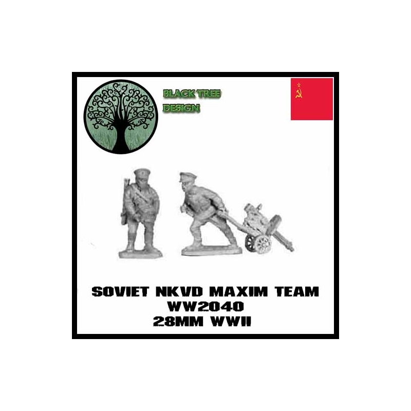Russian Soviet NKVD Maxim MMG Team (on the move) 28mm WWII 28mm WWII BLACK TREE DESIGN