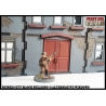 RUINED CITY BLOCK BUILDING 3 - FOUR STORY ALTERNATIVE WINDOWS Pre painted Laser cut 28mm WWII FRONTLINE GAMES