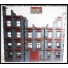 RUINED CITY BLOCK BUILDING 4 - FIVE STORY Pre painted Laser cut 28mm WWII FRONTLINE GAMES