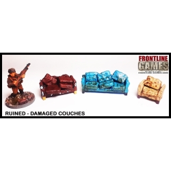 RUINED DAMAGED COUCHES 28mm WWII FRONTLINE GAMES