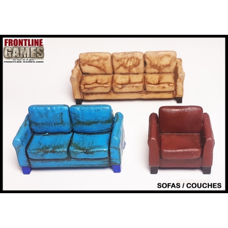 SOFAS - COUCHES 28mm WWII FRONTLINE GAMES