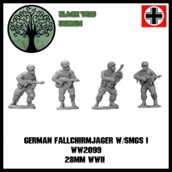 German Fallschirmjager w/SMG's I 28mm WWII BLACK TREE DESIGN