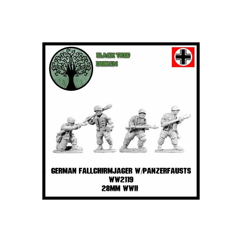 German Fallschirmjager w/Panzerfaust 28mm WWII BLACK TREE DESIGN