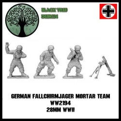 German Fallschirmjager Mortar Team 28mm WWII BLACK TREE DESIGN