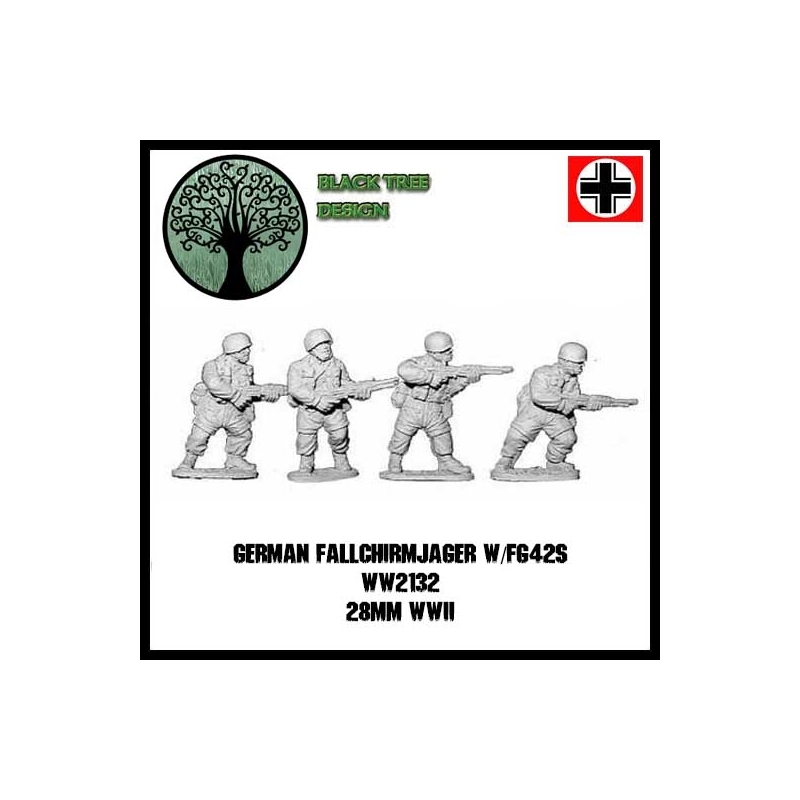 German Fallschirmjager w/FG42s I 28mm WWII BLACK TREE DESIGN
