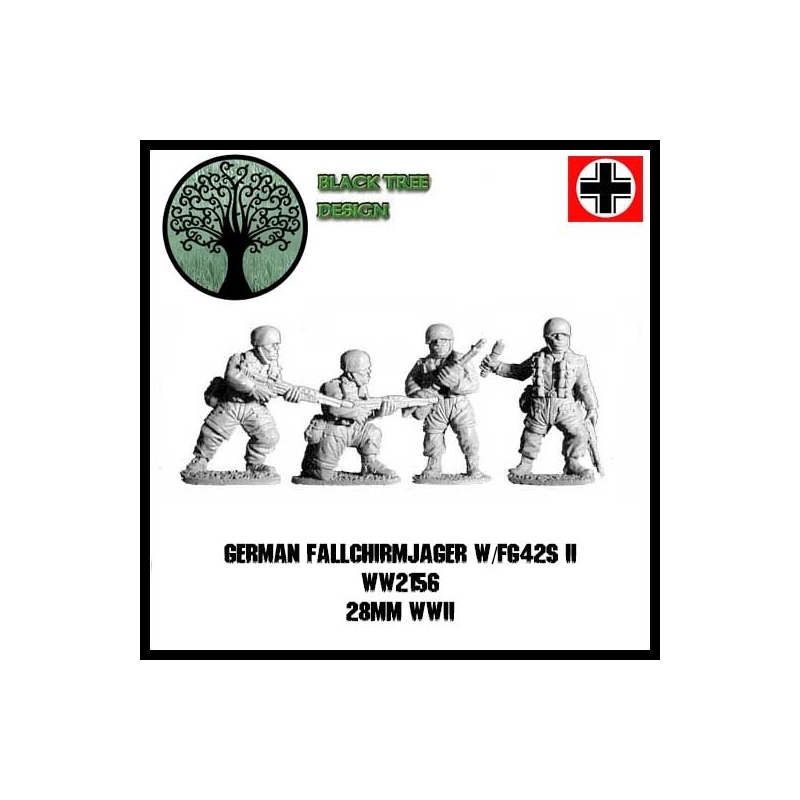German Fallschirmjager w/FG42s II 28mm WWII BLACK TREE DESIGN