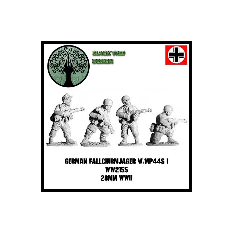German Fallschirmjager w/MP44 Assault Rifles I 28mm WWII BLACK TREE DESIGN