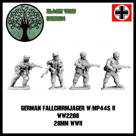 German Fallschirmjager w/MP44 Assault Rifles II 28mm WWII BLACK TREE DESIGN