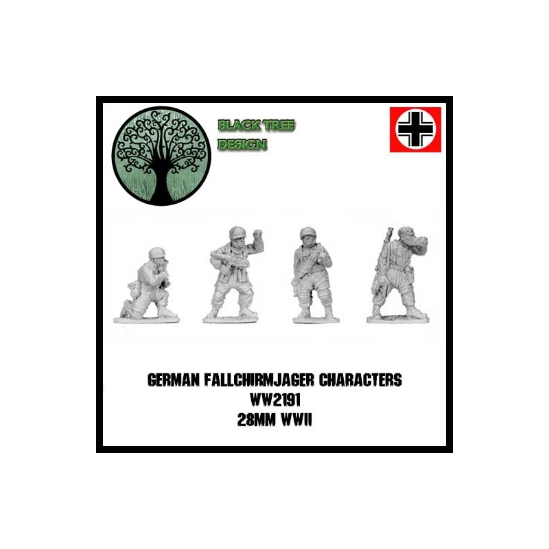 German Fallschirmjager Characters 28mm WWII BLACK TREE DESIGN