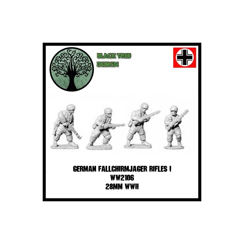 German Fallschirmjager w/Rifles I 28mm WWII BLACK TREE DESIGN