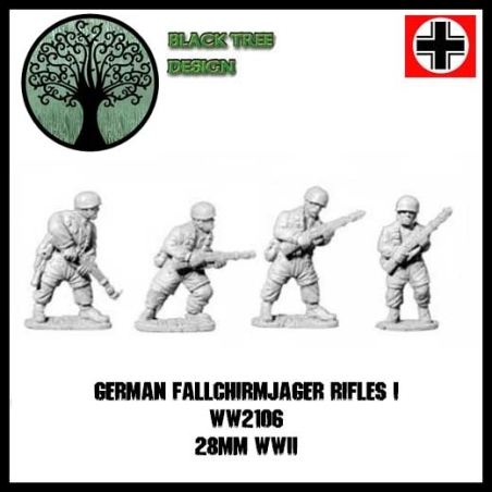 German Fallschirmjager w/Rifles I 28mm WWII BLACK TREE DESIGN