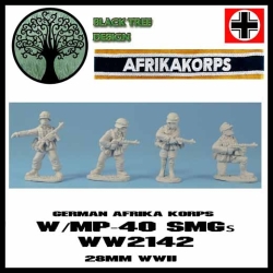 German Afrika Korps w/MP40s 28mm WWII BLACK TREE