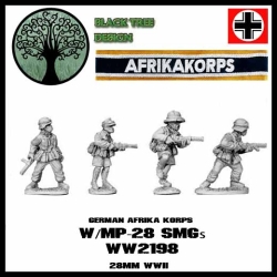 German Afrika Korps w/MP28s 28mm WWII BLACK TREE