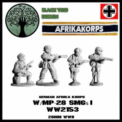 German Afrika Korps w/MP28s I 28mm WWII BLACK TREE