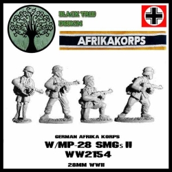 German Afrika Korps w/MP40s II 28mm WWII BLACK TREE