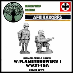 German Afrika Korps w/Flamethrowers I 28mm WWII BLACK TREE