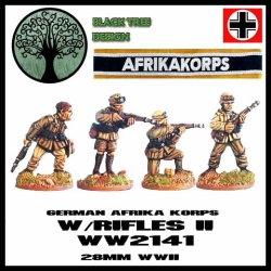 German Afrika Korps w/Rifles II 28mm WWII BLACK TREE