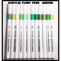 The Greens! - Acrylic Paint Pens (12) FRONTLINE GAMES