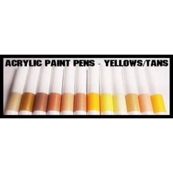 The Yellows/Tans! - Acrylic Paint Pens (12) FRONTLINE GAMES