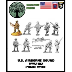 American U.S. Airborne Squad (10) 28mm WWII BLACK TREE DESIGN