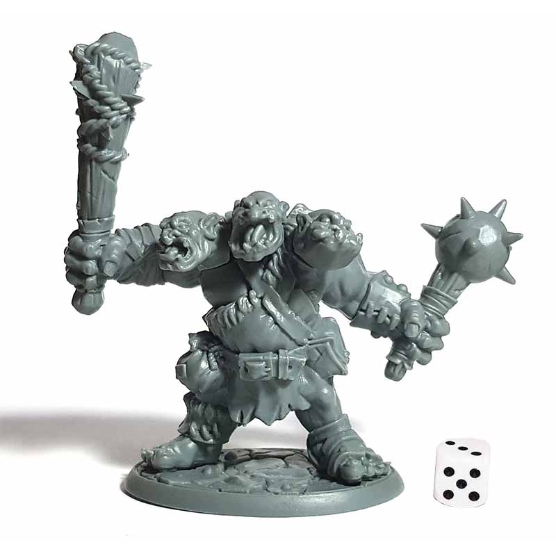 Three-headed Troll REAPER BONES