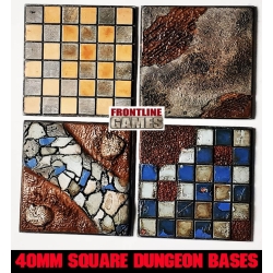 40mm Flat Square Dungeon Bases (10) FRONTLINE GAMES