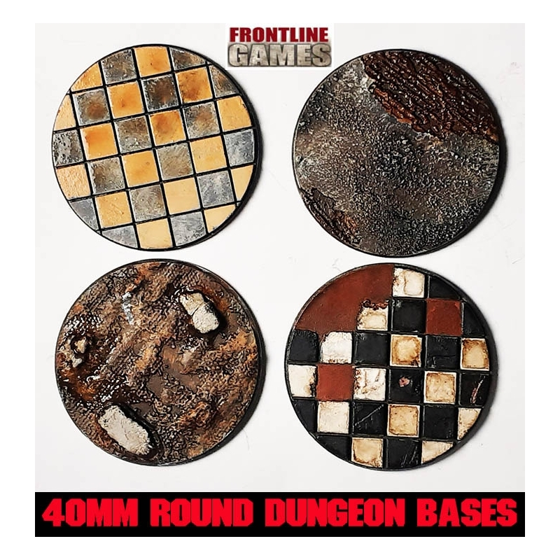 40mm Flat Round Dungeon Bases (10) FRONTLINE GAMES
