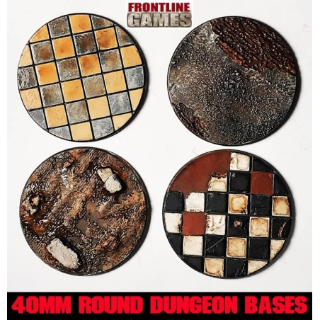 40mm Flat Round Dungeon Bases (10) FRONTLINE GAMES