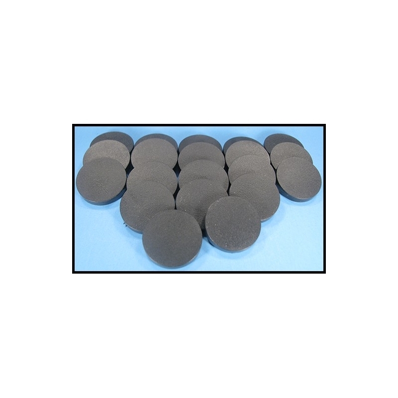 25mm (20) Round Flat Plastic Miniature Bases FRONTLINE GAMES