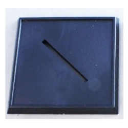 50mm (10) Square Lipped Slotted Plastic Miniature Bases FRONTLINE GAMES