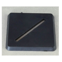 40mm (5) Square Rounded Corners Flat Slotted Plastic Miniature Bases FRONTLINE GAMES