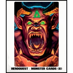 Heroquest Monster Cards Set (8) RPG HEROQUEST