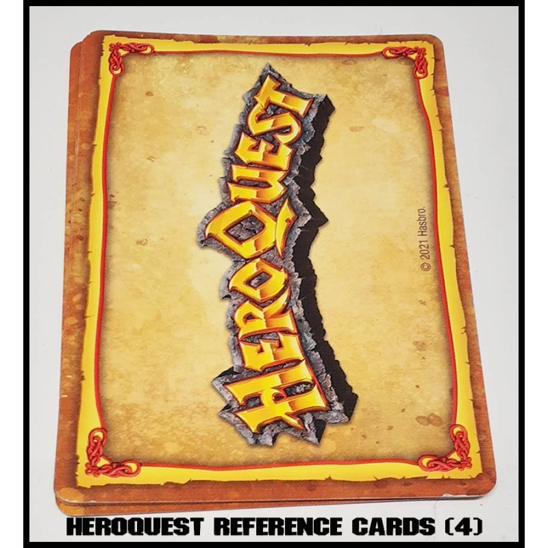Heroquest Reference Card set (4) RPG HEROQUEST