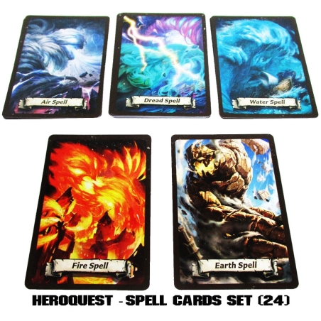 Heroquest Spell Cards set (24) miniatures HEROQUEST