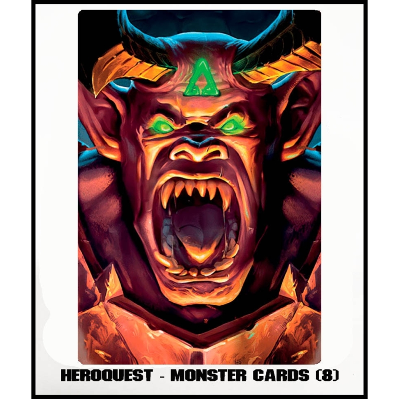 Heroquest Against The Ogre Horde Monster Cards (8) RPG HEROQUEST