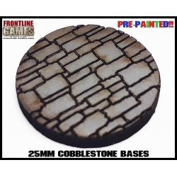 25mm Cobblestone Pre-Painted Round MDF Bases (20) FRONTLINE GAMES