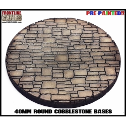 40mm Cobblestone Pre-Painted Round MDF Bases (10) FRONTLINE GAMES