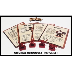 Hero's Set w/Cards ORIGINAL HEROQUEST MILTON BRADLEY