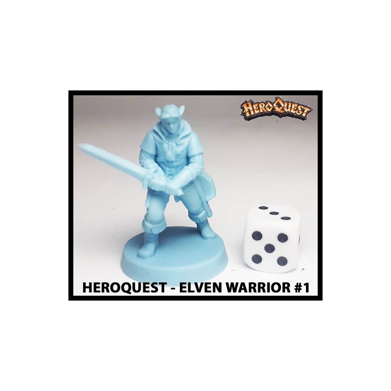 Elven Warrior 1 28mm RPG Miniature RISE OF THE DREAD MOON HEROQUEST