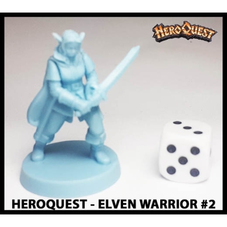 Elven Warrior 2 28mm RPG Miniature RISE OF THE DREAD MOON HEROQUEST