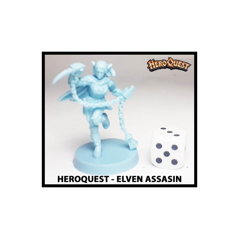 Elven Assassin 28mm RPG Miniature RISE OF THE DREAD MOON HEROQUEST