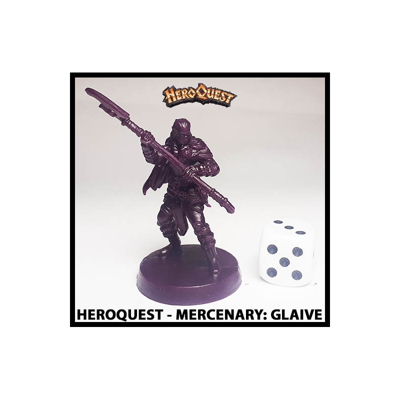 Mercenary Glaive (Elf) w/card 28mm RPG Miniature RISE OF THE DREAD MOON HEROQUEST