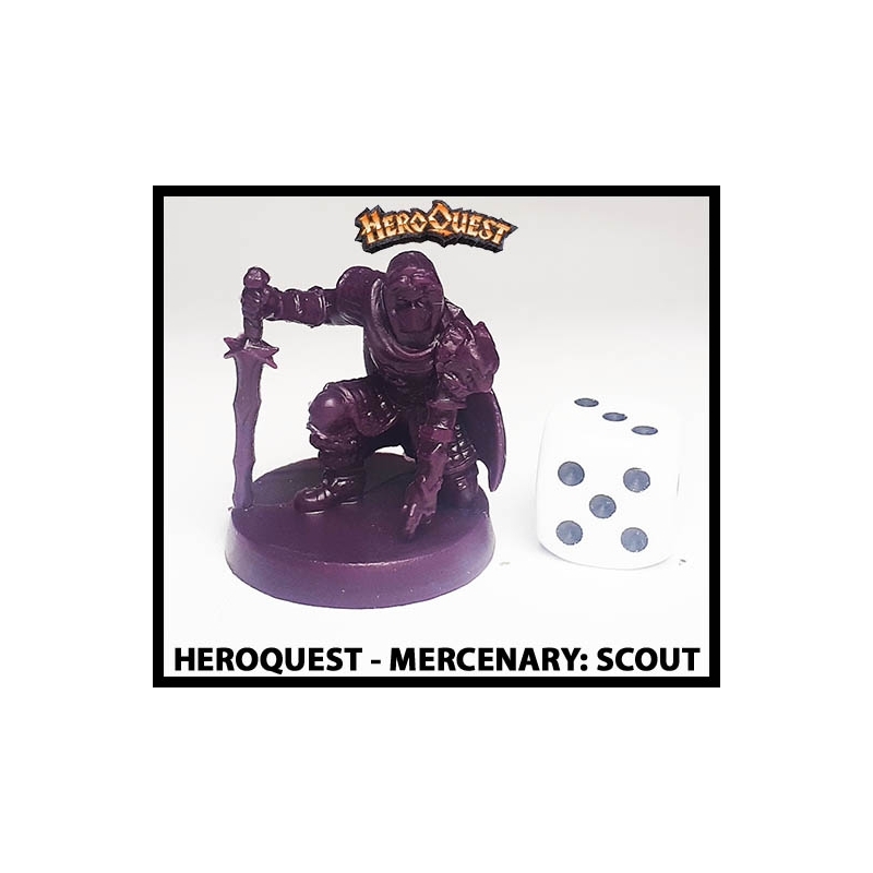 Mercenary Scout w/card 28mm RPG Miniature RISE OF THE DREAD MOON HEROQUEST
