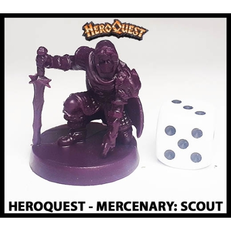 Mercenary Scout w/card 28mm RPG Miniature RISE OF THE DREAD MOON HEROQUEST