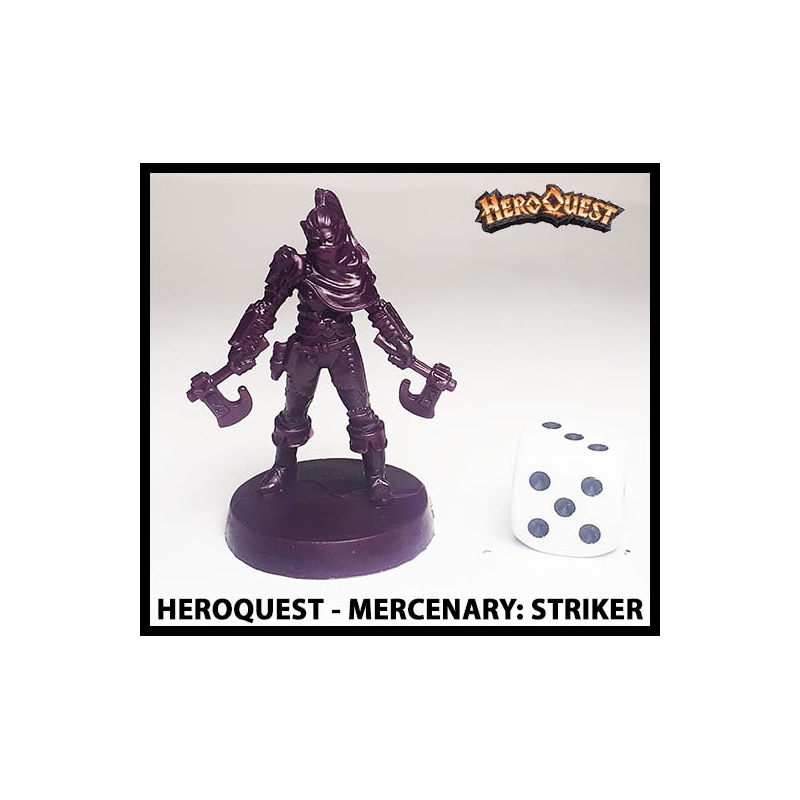 Mercenary Striker (Elf) w/card 28mm RPG Miniature RISE OF THE DREAD MOON HEROQUEST