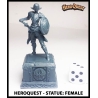 Statue: Female Elf Warrior 28mm RPG miniature Terrain RISE OF THE DREAD MOON HEROQUEST